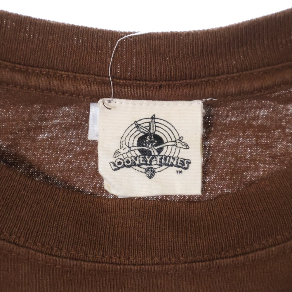 VINTAGE(ヴィンテージ) 00s LOONY TUNES WILE E COYOTE ワイリー コヨーテ 半袖Tシャツ カットソー ブラウン