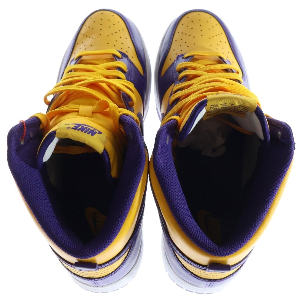 NIKE(ナイキ) Dunk High Retro Lakers ダンク ハイ レトロ レイカーズ ハイカットスニーカー DD1399-500 イエロー/パープル US10.5/28.5cm