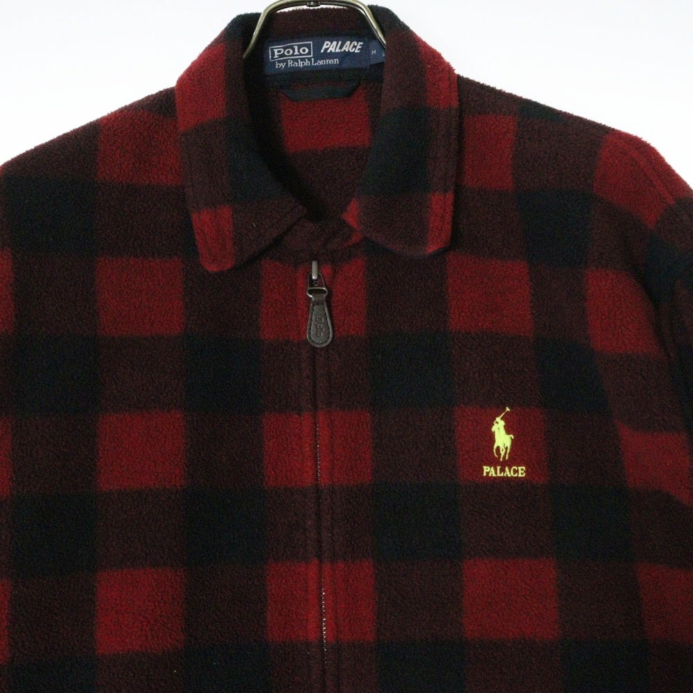 POLO RALPH LAUREN(ポロラルフローレン) ×PALACE Polar Fleece 710420694003 パレス ポーラー フリース ジップアップ スイング トップ ジャケット バッファローチェック ブルゾン レッド