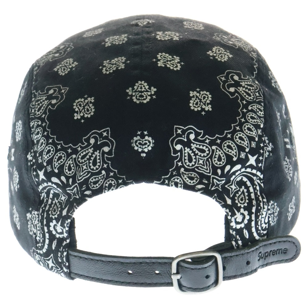 SUPREME(シュプリーム) 21SS Bandana Camp Cap バンダナ ボックスロゴ キャンプキャップ ブラック