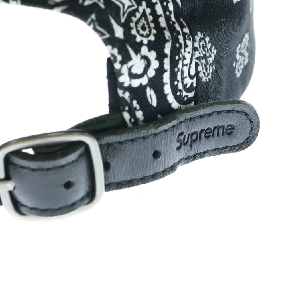 SUPREME(シュプリーム) 21SS Bandana Camp Cap バンダナ ボックスロゴ キャンプキャップ ブラック