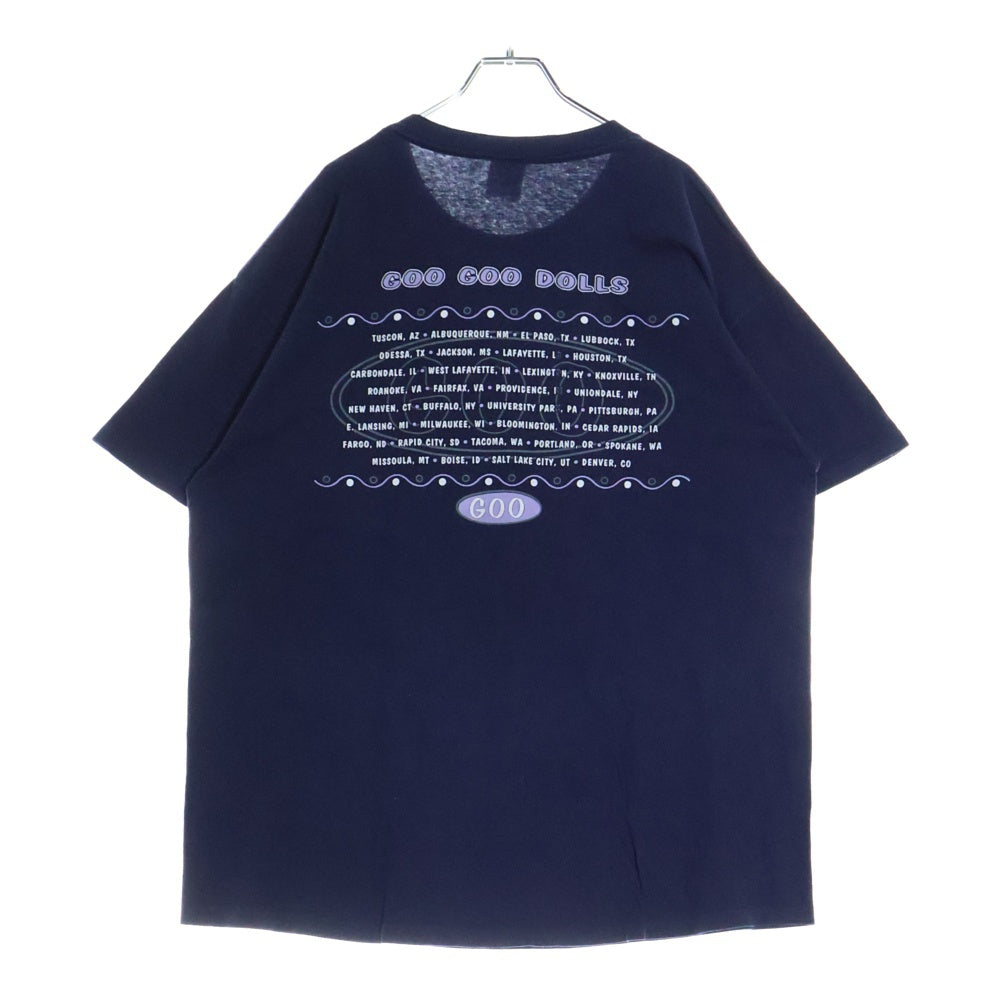 VINTAGE(ヴィンテージ) 90s GOO GOO DOLLS グー・グー・ドールズ 両面Tシャツ 半袖カットソー ネイビー