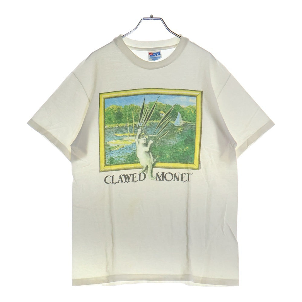 VINTAGE(ヴィンテージ) 90s CLAWED MONET ART TEE クロードモネ アート Tシャツ 半袖カットソー ホワイト