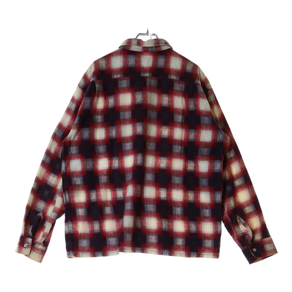 VINTAGE(ヴィンテージ) 60s PINE WOOD PRINTNEL SHIRT プリネル チェック 長袖 シャツ レッド