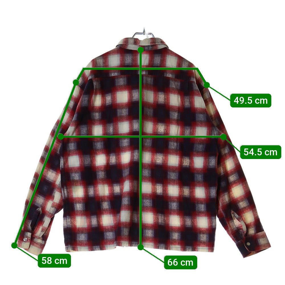 VINTAGE(ヴィンテージ) 60s PINE WOOD PRINTNEL SHIRT プリネル チェック 長袖 シャツ レッド