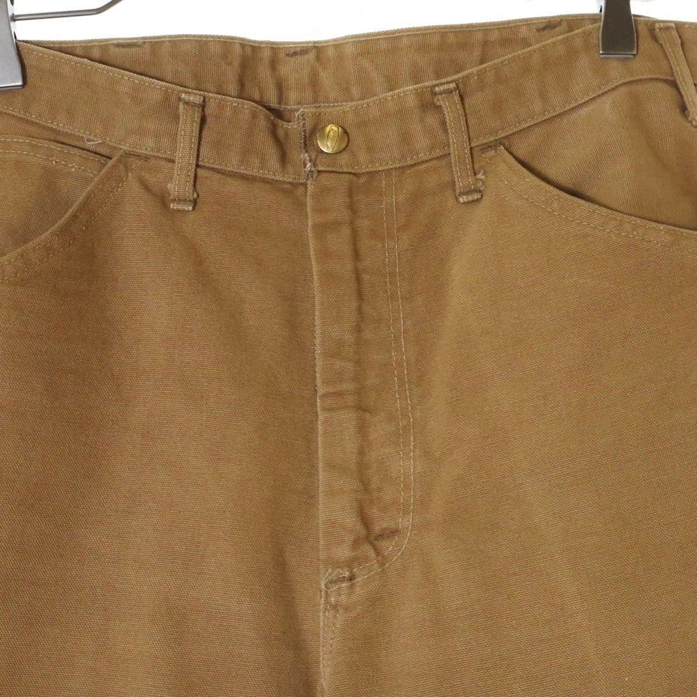 CARHARTT(カーハート) 60s COTTON DUCK WORK PANTS デカC 42TALONジップ コットンダック ワークパンツ キャメル