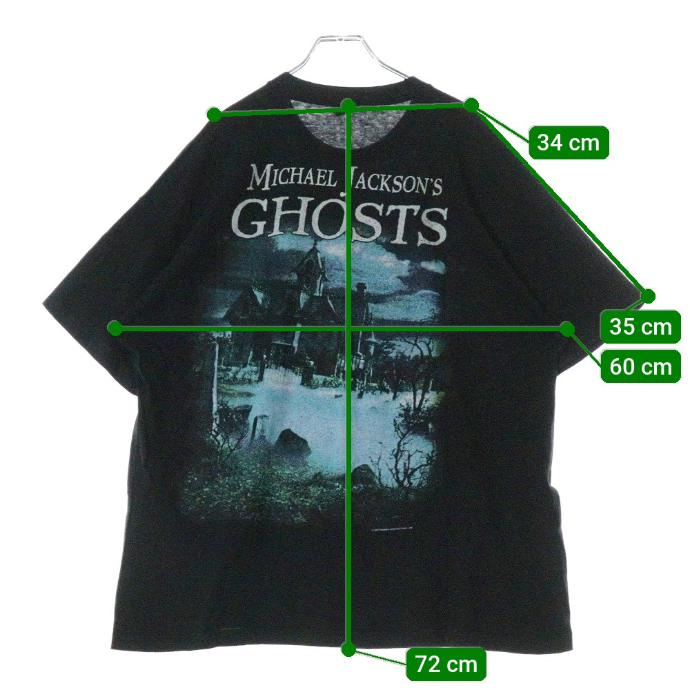 VINTAGE(ヴィンテージ) 90s MISHAEL JACKSON GHISTES マイケルジャクソン ゴースト 両面プリント Tシャツ 半袖カットソー ブラック