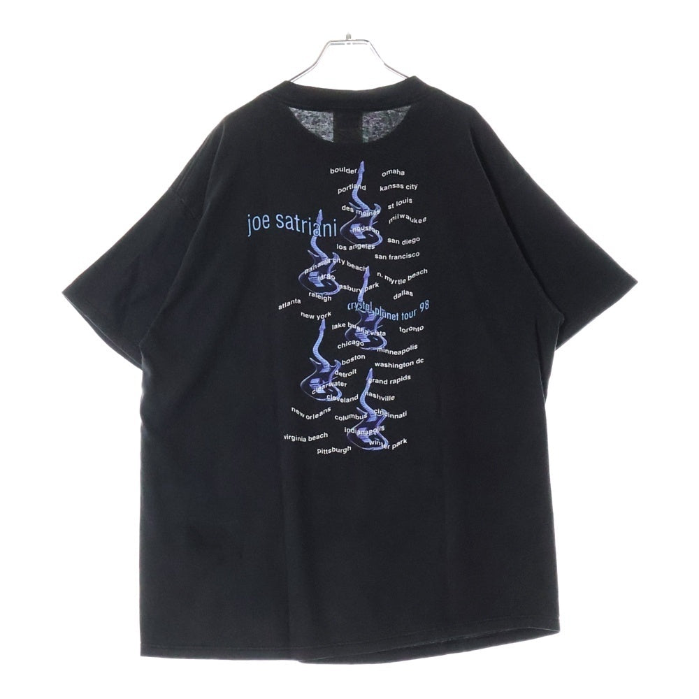 VINTAGE(ヴィンテージ) 90s JOE SATRIANI ジョー・サトリアーニ 両面プリント Tシャツ 半袖カットソー ブラック