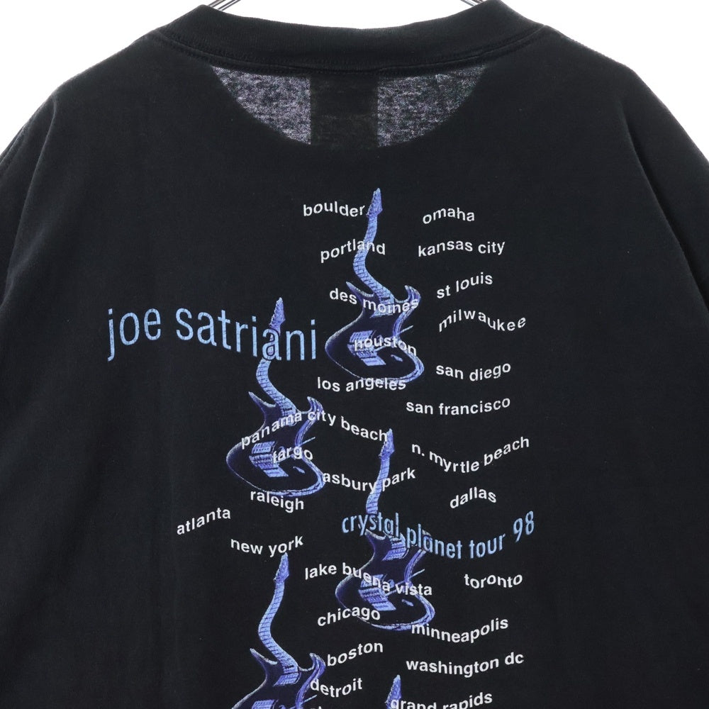 VINTAGE(ヴィンテージ) 90s JOE SATRIANI ジョー・サトリアーニ 両面プリント Tシャツ 半袖カットソー ブラック