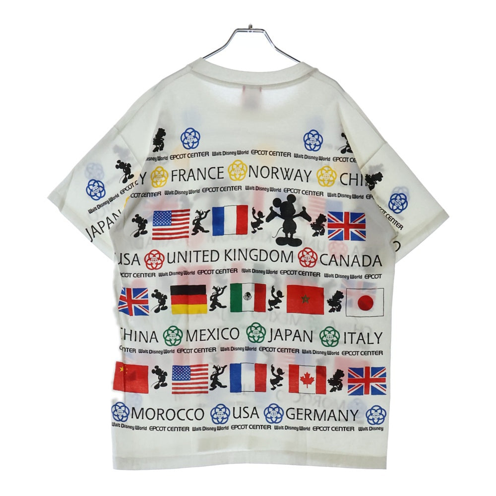 VINTAGE(ヴィンテージ) 90s WAIT DISNEY WORLD EPCOT DISNEY ディズニー オーバープリント Tシャツ 半袖カットソー ホワイト