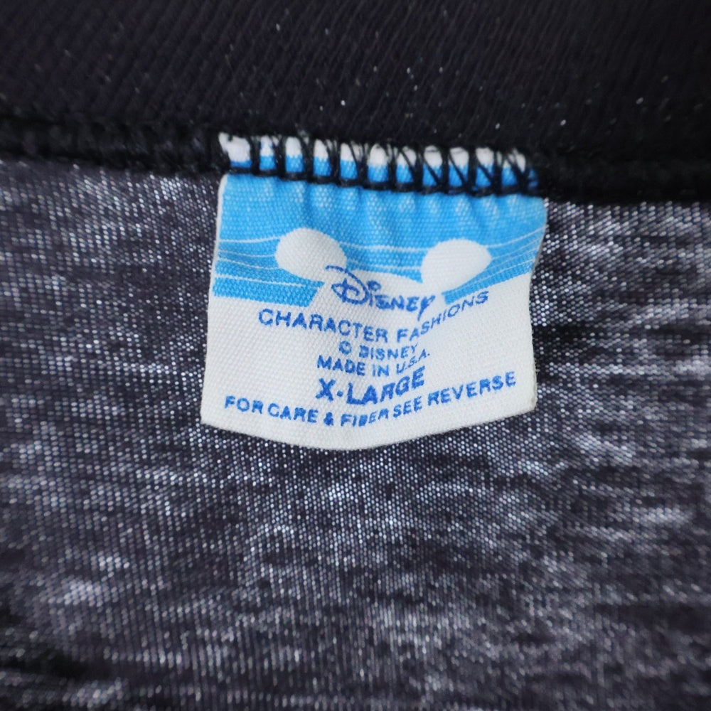 VINTAGE(ヴィンテージ) 80s DISNEY Mickey Mouse ディズニー ミッキー 黄色足 フロントプリント Tシャツ 半袖カットソー ブラック