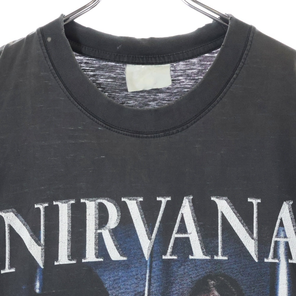 VINTAGE(ヴィンテージ) 90s NIRVANA EURO 両面プリント 半袖Tシャツ カットソー ブラック