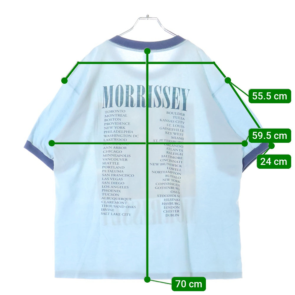 VINTAGE(ヴィンテージ) 90s Morrissey TEE モリッシー 両面プリント半袖Tシャツ カットソー ライトブルー