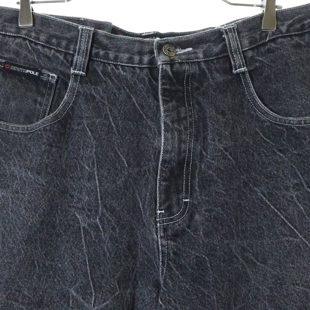 VINTAGE(ヴィンテージ) 90-00s SOUTH POLE BAGGY DENIM サウスポール バギーデニム バッグポケット刺繍 ジーンズ パンツ ブラック