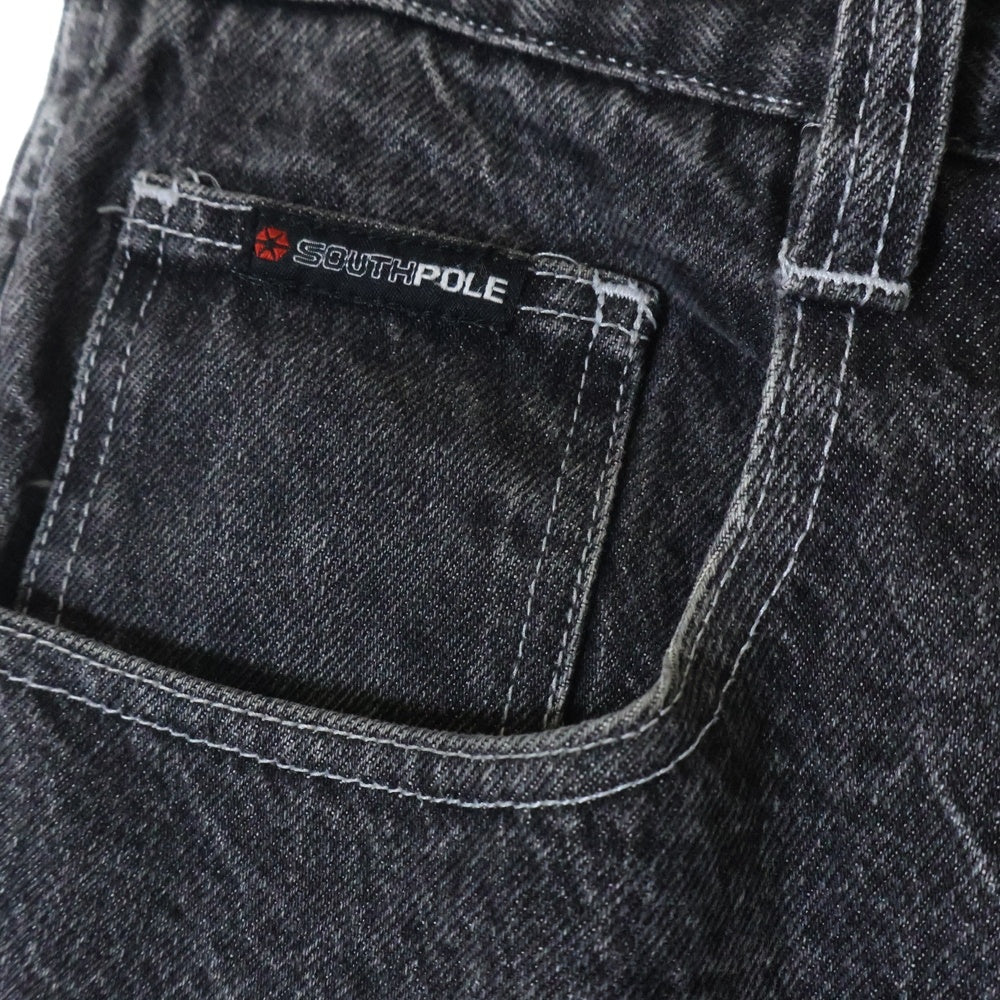 VINTAGE(ヴィンテージ) 90-00s SOUTH POLE BAGGY DENIM サウスポール バギーデニム バッグポケット刺繍 ジーンズ パンツ ブラック