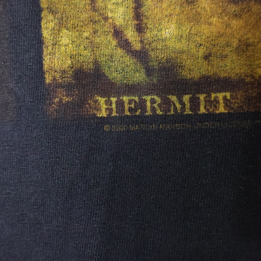 VINTAGE(ヴィンテージ) 00s MARILYN MANSON HIEROPHANT TAROT CARD TEE マリリンマンソン 両面プリント半袖Tシャツ カットソー ブラック