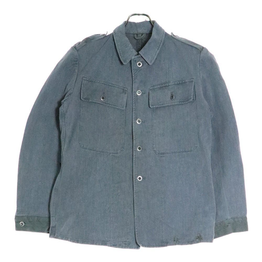 VINTAGE(ヴィンテージ) 40-50s SWISS ARMY DENIM WORK JACKET MILITARY スイス軍 ミリタリー デニムジャケット 前期型 メタルボタン グレー
