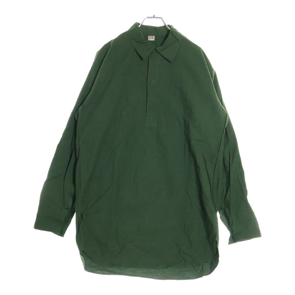 VINTAGE(ヴィンテージ) 70s SWEDISH ARMY M-55 PULLOVER LONG SHIRT MILITARY スウェーデン軍 プルオーバー ロングシャツ カーキ