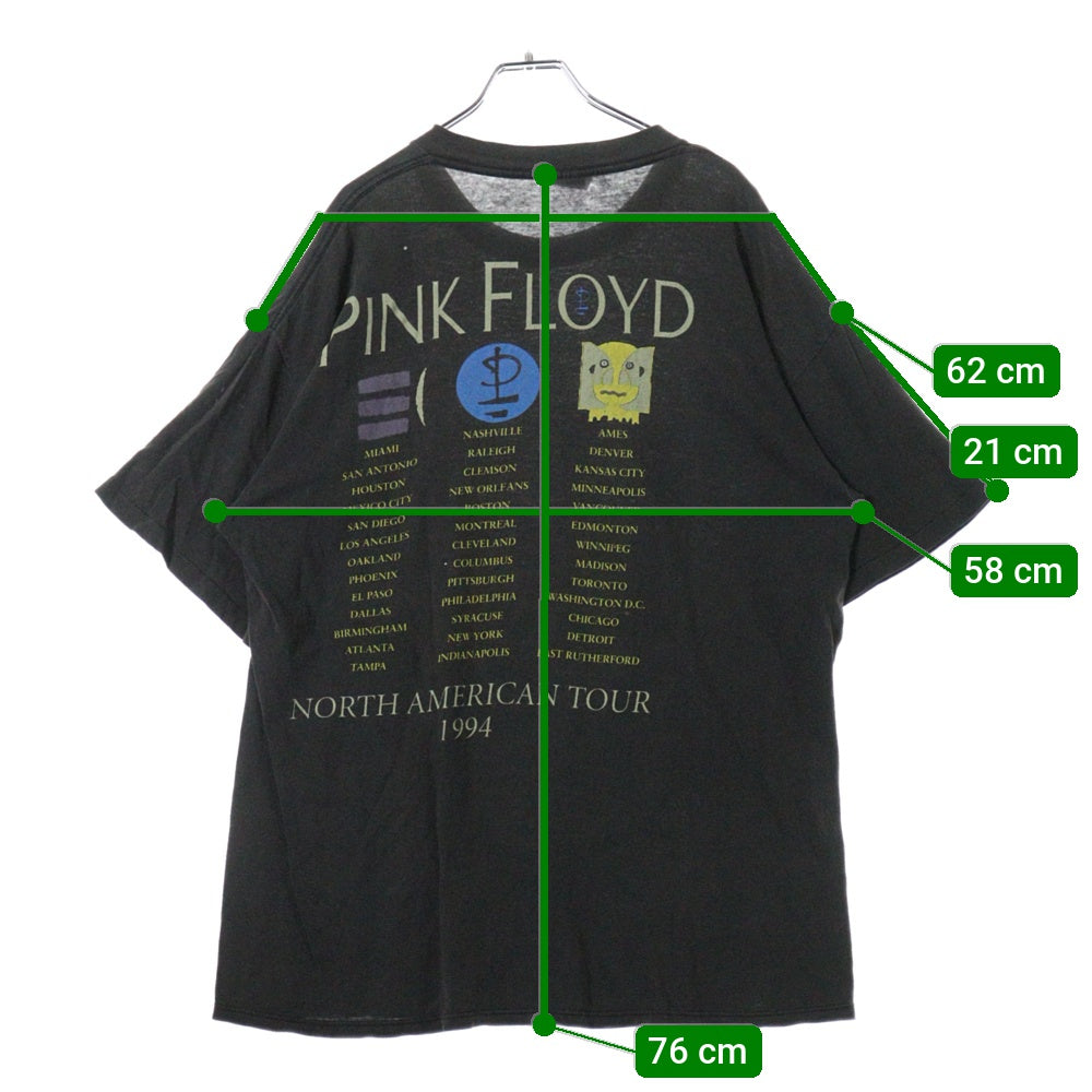 VINTAGE(ヴィンテージ) 90s PINK FLOYD NORTH AMERICAN TOUR ピンクフロイド ノースアメリカンツアー 両面プリント Tシャツ 半袖カットソー ブラック