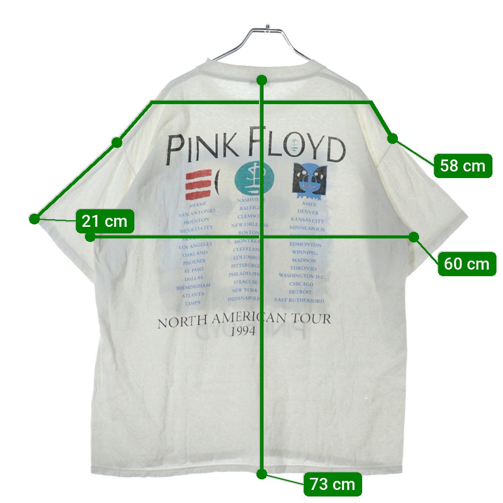 VINTAGE(ヴィンテージ) 90s PINK FLOYD EUROPEAN TOUR 1994 WHITE TEE ピンクフロイド 両面プリント半袖Tシャツ カットソー ホワイト