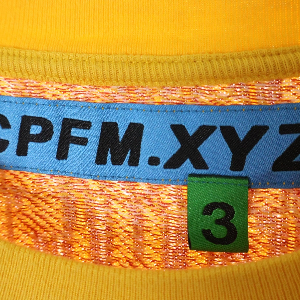 CACTUS PLANT FLEAMARKET CPFM(カクタス プラント フリーマーケット シーピーエフエム) SS21 ANXIETY HACQARD LONGSLEEVE TEE アングザイアティ ジャガード ロングスリーブ 長袖カットソー オレンジ