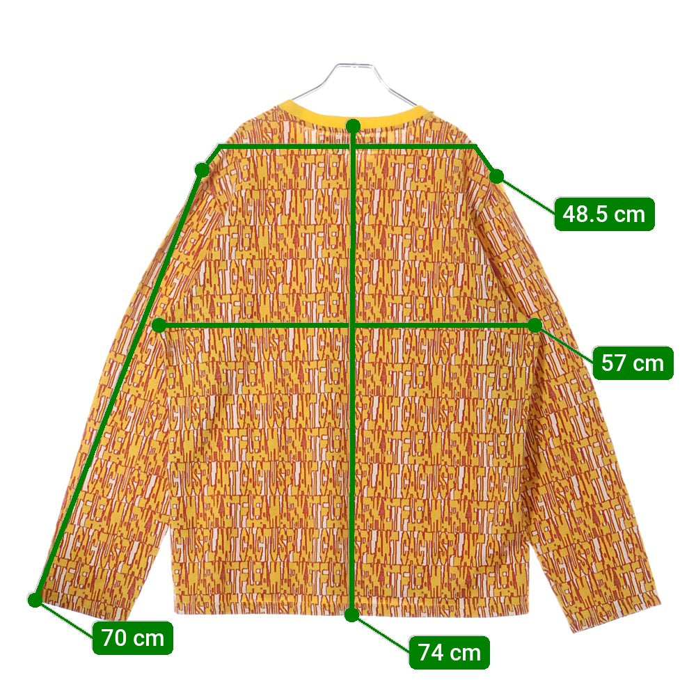 CACTUS PLANT FLEAMARKET CPFM(カクタス プラント フリーマーケット シーピーエフエム) SS21 ANXIETY HACQARD LONGSLEEVE TEE アングザイアティ ジャガード ロングスリーブ 長袖カットソー オレンジ