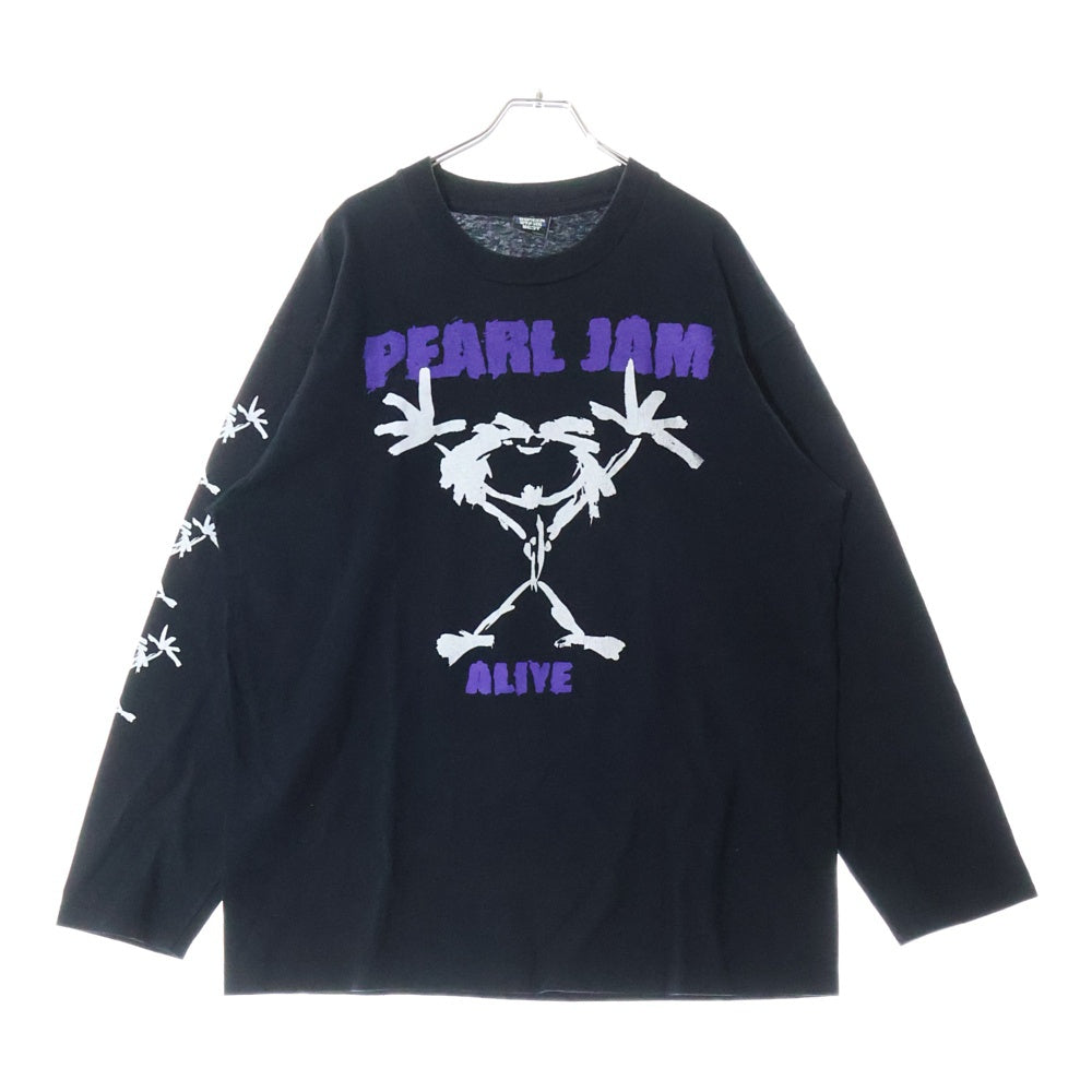 VINTAGE(ヴィンテージ) 90s PEARL JAM ALIVE L/S パールジャム アライヴ アームプリント 両面プリント Tシャツ 長袖カットソー ブラック