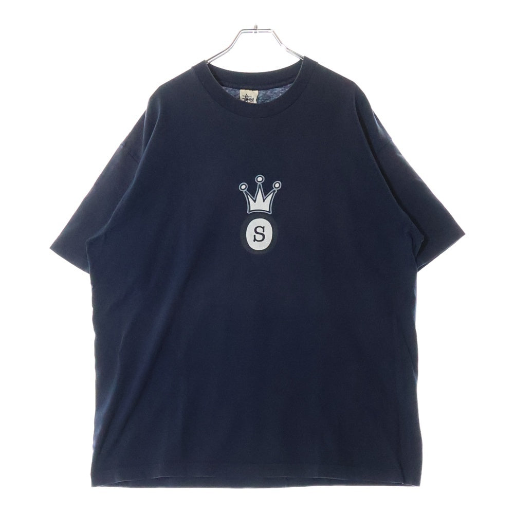STUSSY(ステューシー) 90s OLD STUSSY CLOWN S LOGO TEE オールドステューシー クラウン Sロゴ 両面プリント Tシャツ 半袖カットソー ネイビー