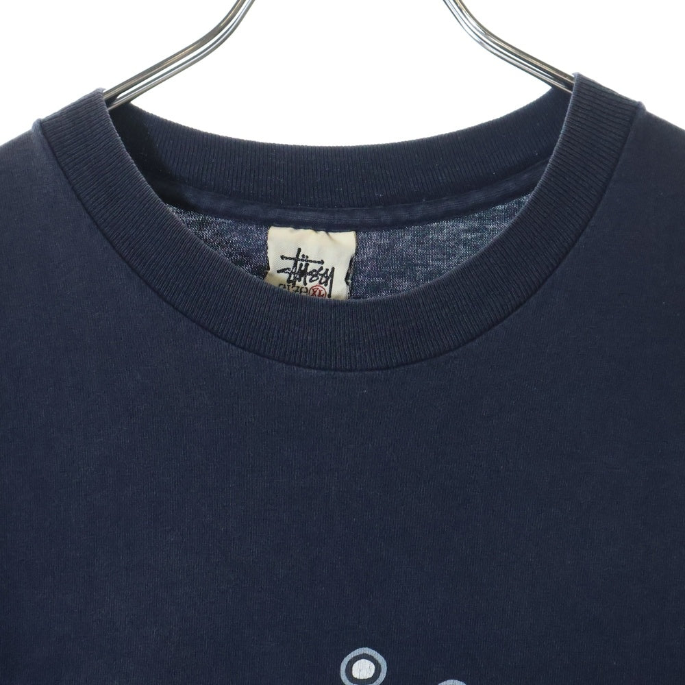 STUSSY(ステューシー) 90s OLD STUSSY CLOWN S LOGO TEE オールドステューシー クラウン Sロゴ 両面プリント Tシャツ 半袖カットソー ネイビー