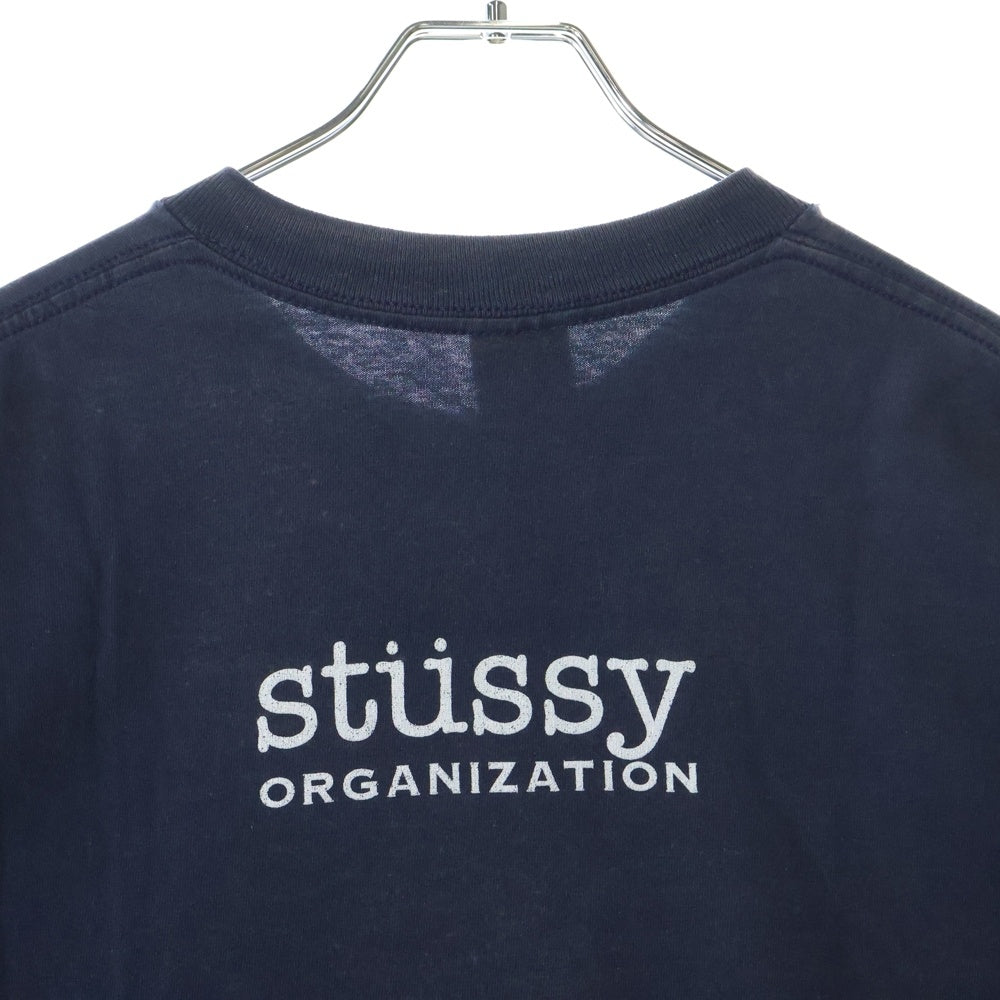 STUSSY(ステューシー) 90s OLD STUSSY CLOWN S LOGO TEE オールドステューシー クラウン Sロゴ 両面プリント Tシャツ 半袖カットソー ネイビー