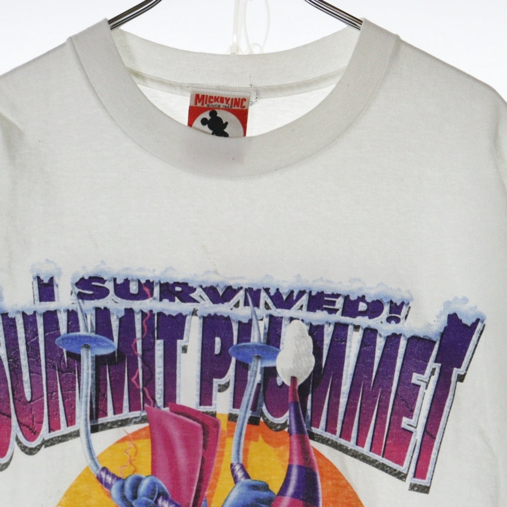 VINTAGE(ヴィンテージ) 90s DISNEY BLIZZARD BEACH SUMMIT PLUMMET ディズニー ブ ビーチ 両面プリント Tシャツ 半袖カットソー ホワイト