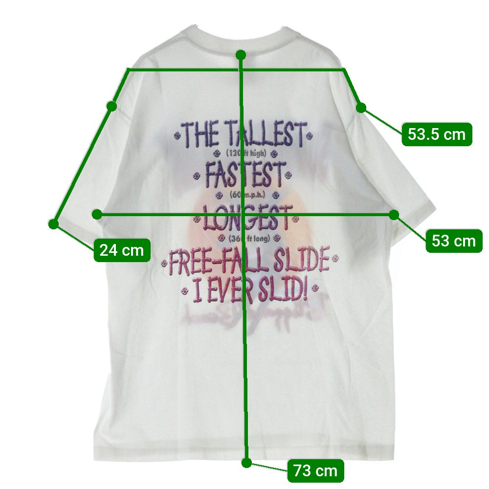 VINTAGE(ヴィンテージ) 90s DISNEY BLIZZARD BEACH SUMMIT PLUMMET ディズニー ブ ビーチ 両面プリント Tシャツ 半袖カットソー ホワイト