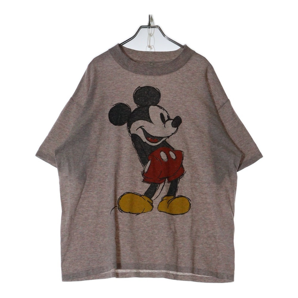 VINTAGE(ヴィンテージ) 80s DISNEY Mickey Mouse ディズニー ミッキー 黄色足 フロント プリント Tシャツ 半袖カットソー マルチカラー