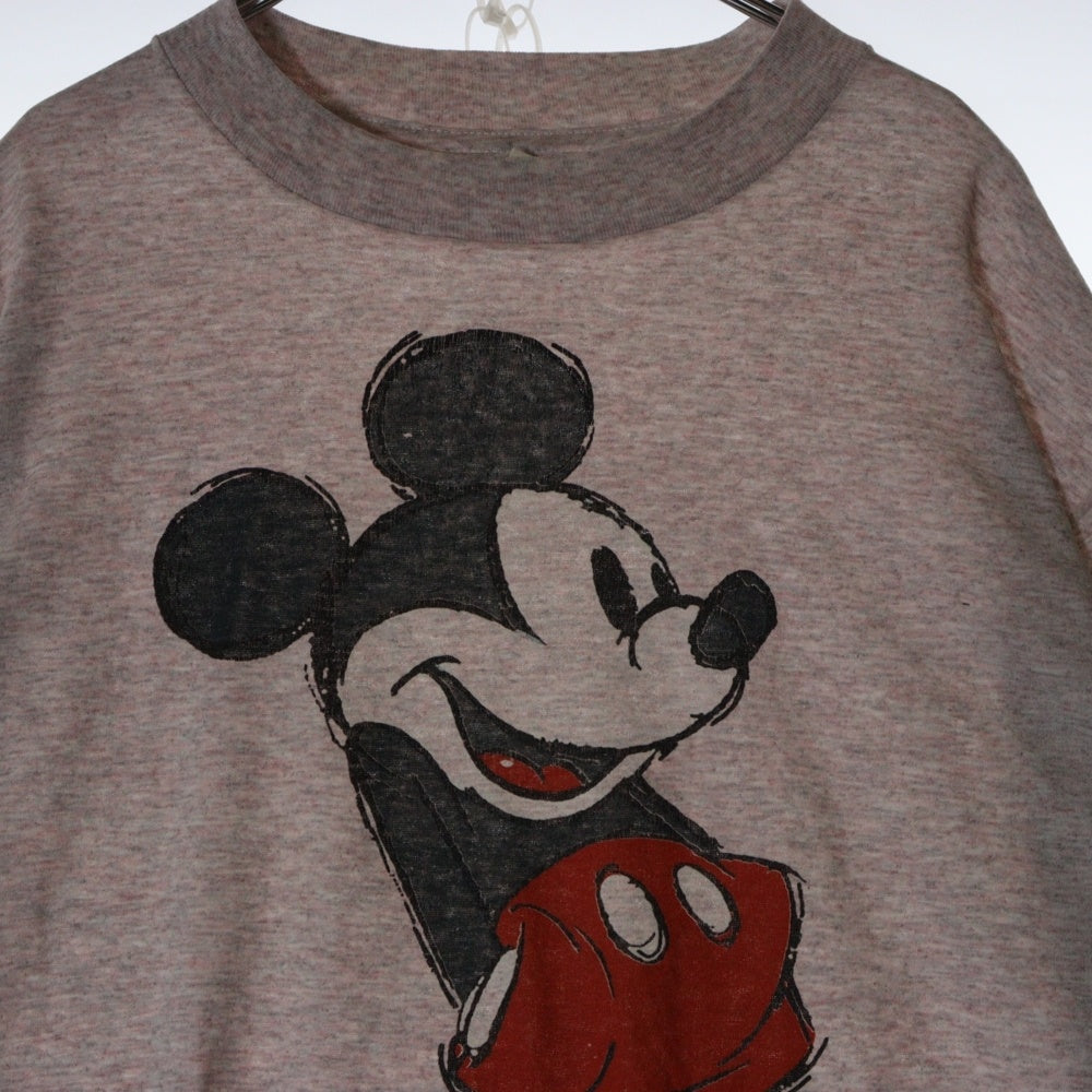 VINTAGE(ヴィンテージ) 80s DISNEY Mickey Mouse ディズニー ミッキー 黄色足 フロント プリント Tシャツ 半袖カットソー マルチカラー