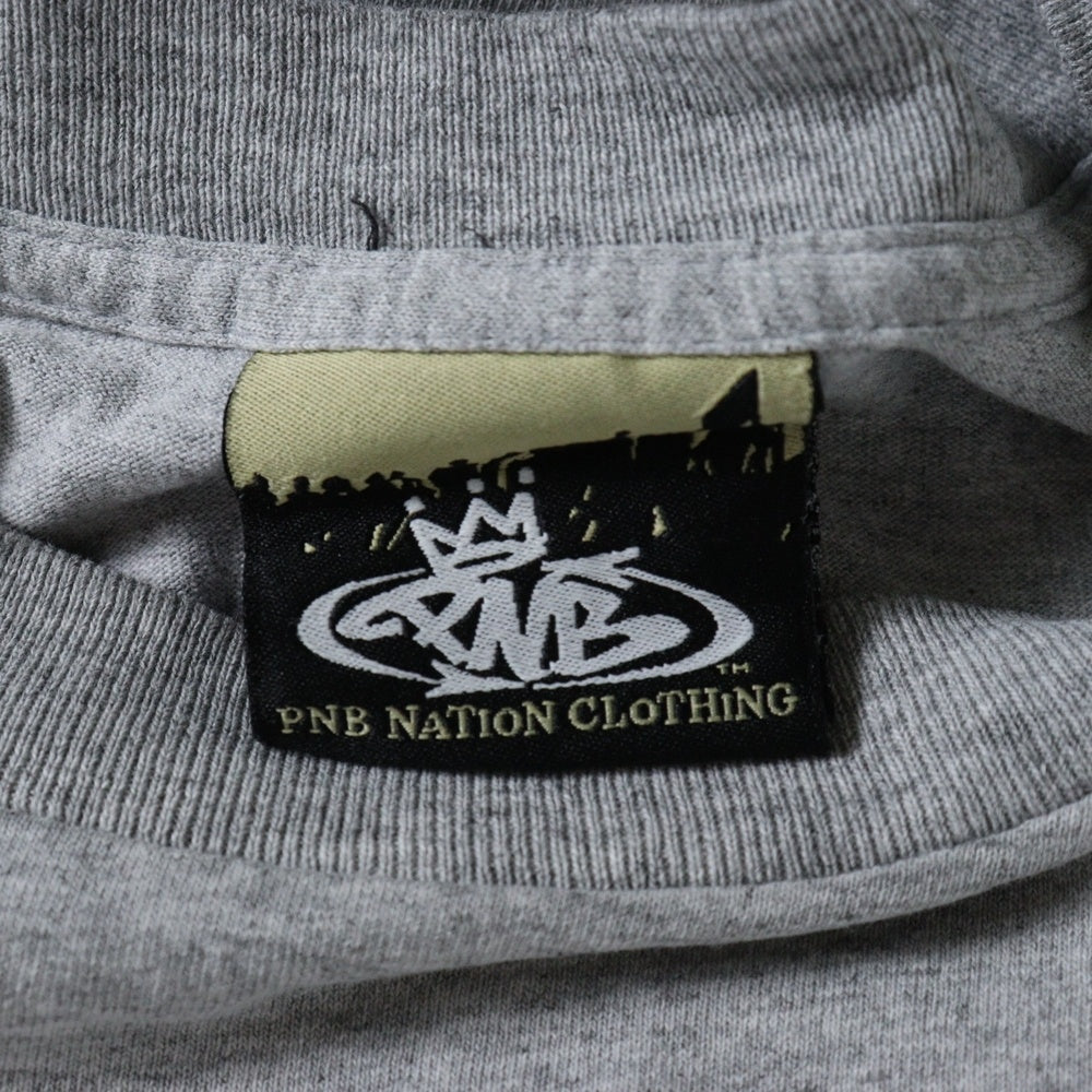 VINTAGE(ヴィンテージ) 90s PNB 両面プリント Tシャツ 半袖カットソー グレー