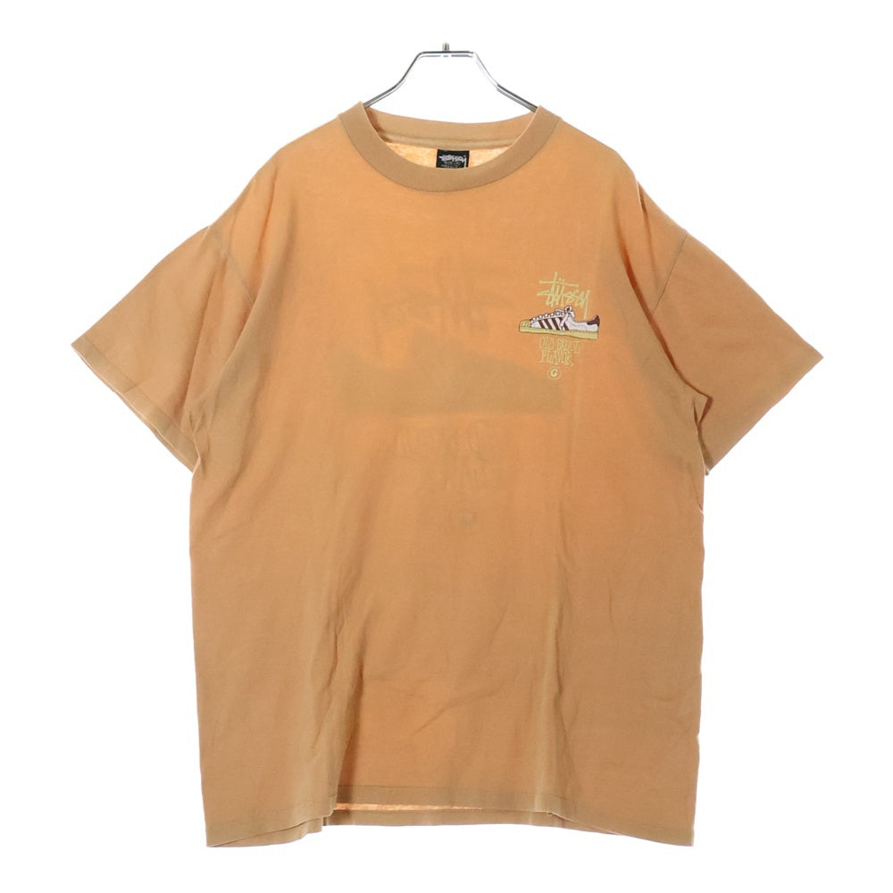 STUSSY(ステューシー) 80s OLD STUSSY OLDSKOOL FLAVOR オールドステューシー 両面プリント Tシャツ 半袖カットソー オレンジ