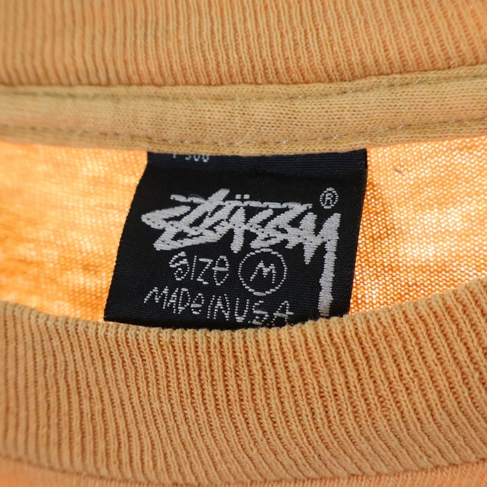 STUSSY(ステューシー) 80s OLD STUSSY OLDSKOOL FLAVOR オールドステューシー 両面プリント Tシャツ 半袖カットソー オレンジ