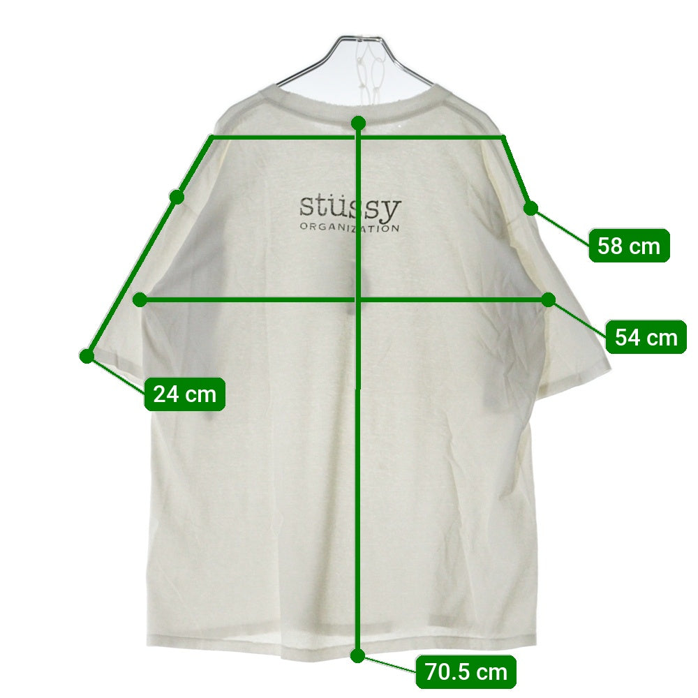 STUSSY(ステューシー) 90s OLD STUSSY CLOWNLOGO オールドステューシー クラウンロゴ 両面プリント Tシャツ 半袖カットソー ホワイト