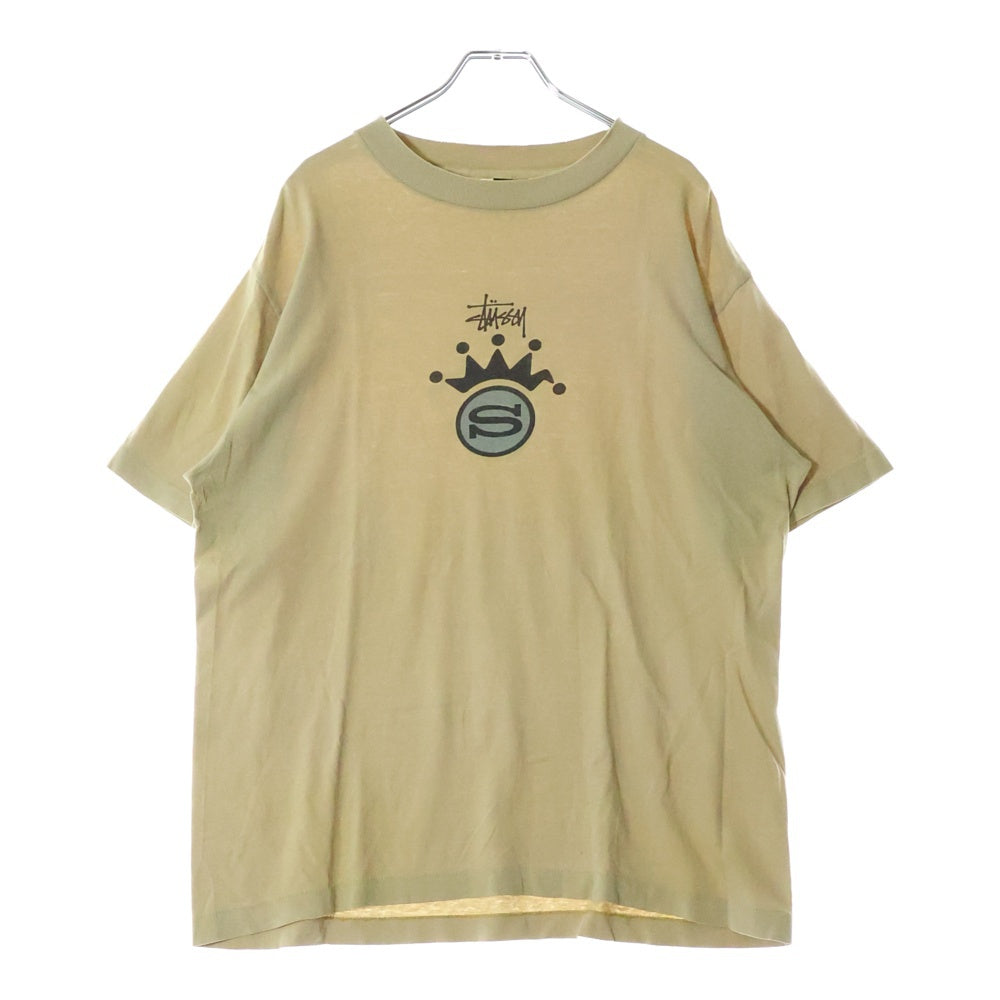 STUSSY(ステューシー) 90s OLD STUSSY CLOWNLOGO オールドステューシー クラウンロゴ 両面プリント Tシャツ 半袖カットソー イエロー