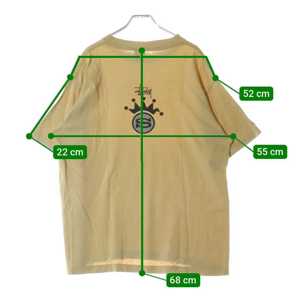 STUSSY(ステューシー) 90s OLD STUSSY CLOWNLOGO オールドステューシー クラウンロゴ 両面プリント Tシャツ 半袖カットソー イエロー