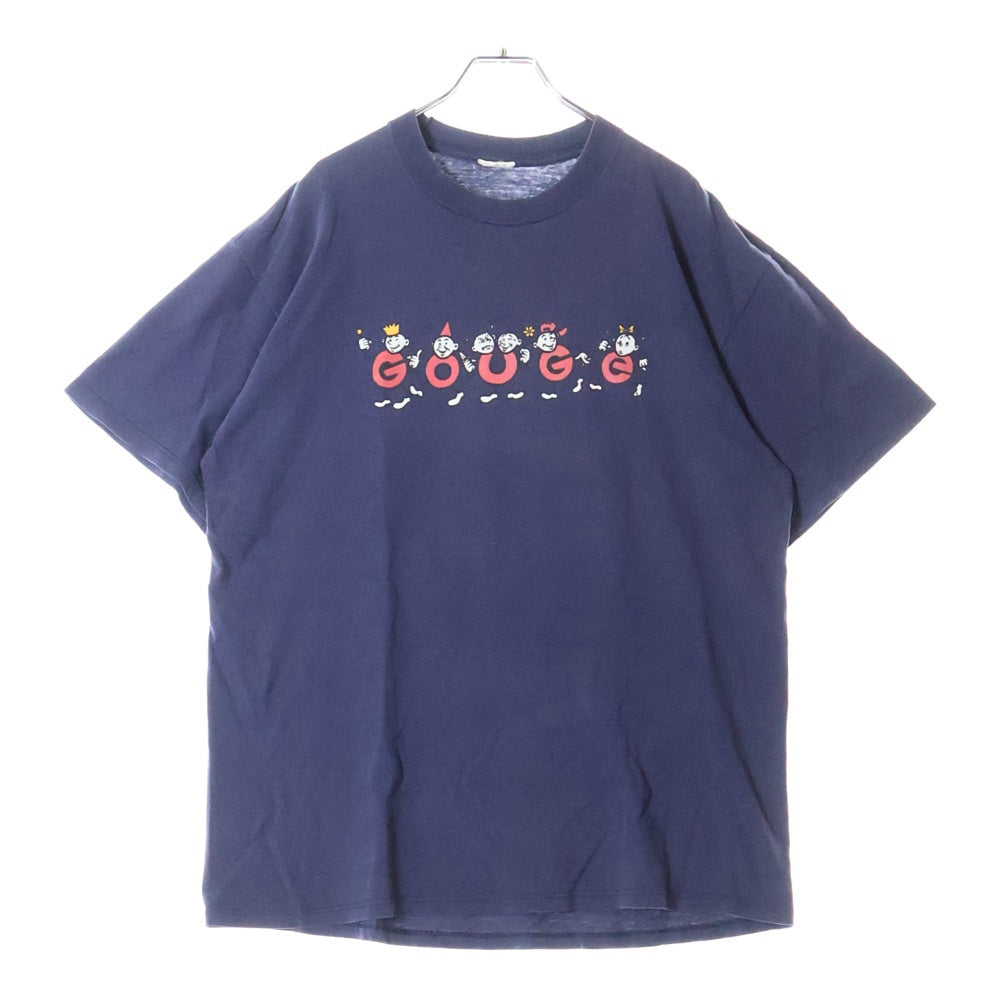 VINTAGE(ヴィンテージ) 90s GOUGE グウジ 両面プリント Tシャツ 半袖カットソー ネイビー