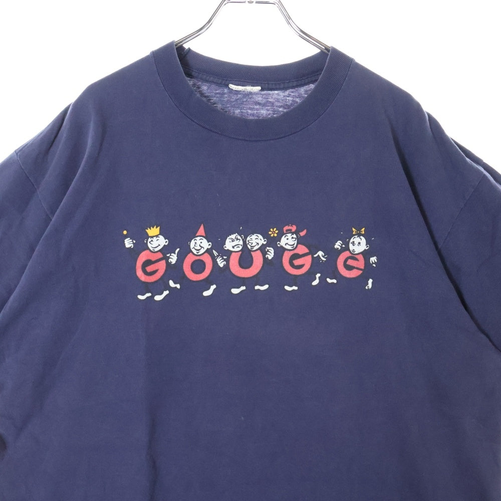 VINTAGE(ヴィンテージ) 90s GOUGE グウジ 両面プリント Tシャツ 半袖カットソー ネイビー