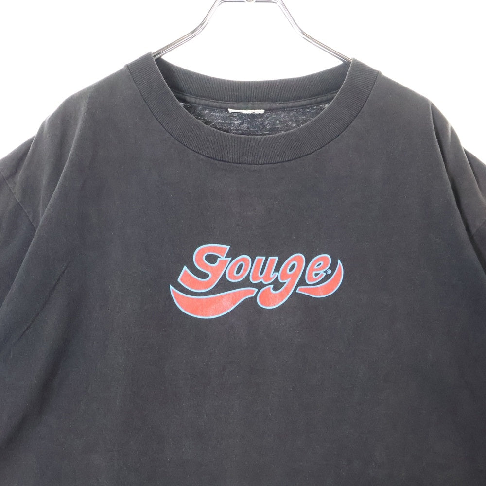 VINTAGE(ヴィンテージ) 90s GOUGE バックレディ プリント Tシャツ 半袖カットソー ブラック