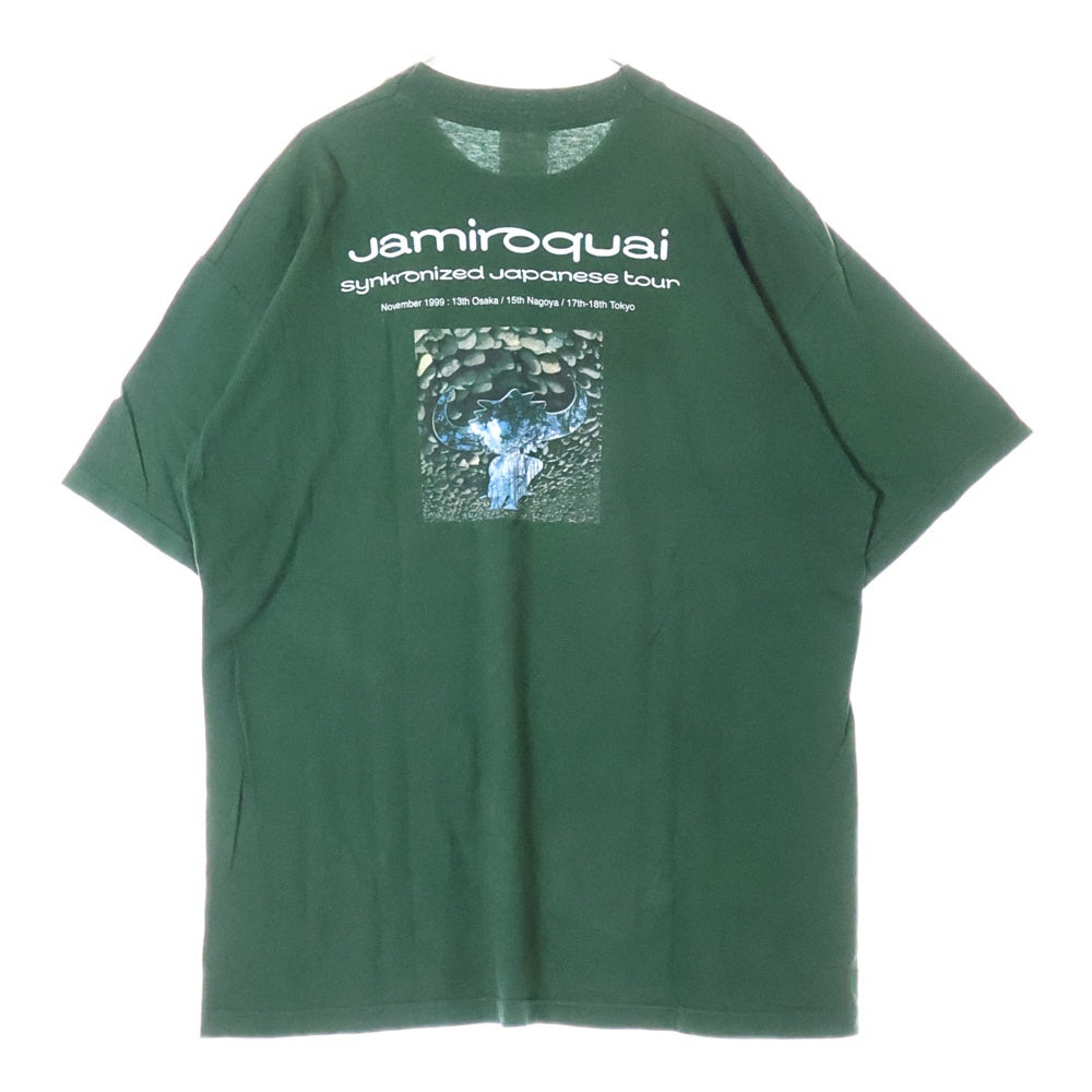 VINTAGE(ヴィンテージ) 90s Jamiroquai synkronized JAPAN tour 1999 ジャミロクワイ シンクロナイズド Tシャツ グリーン