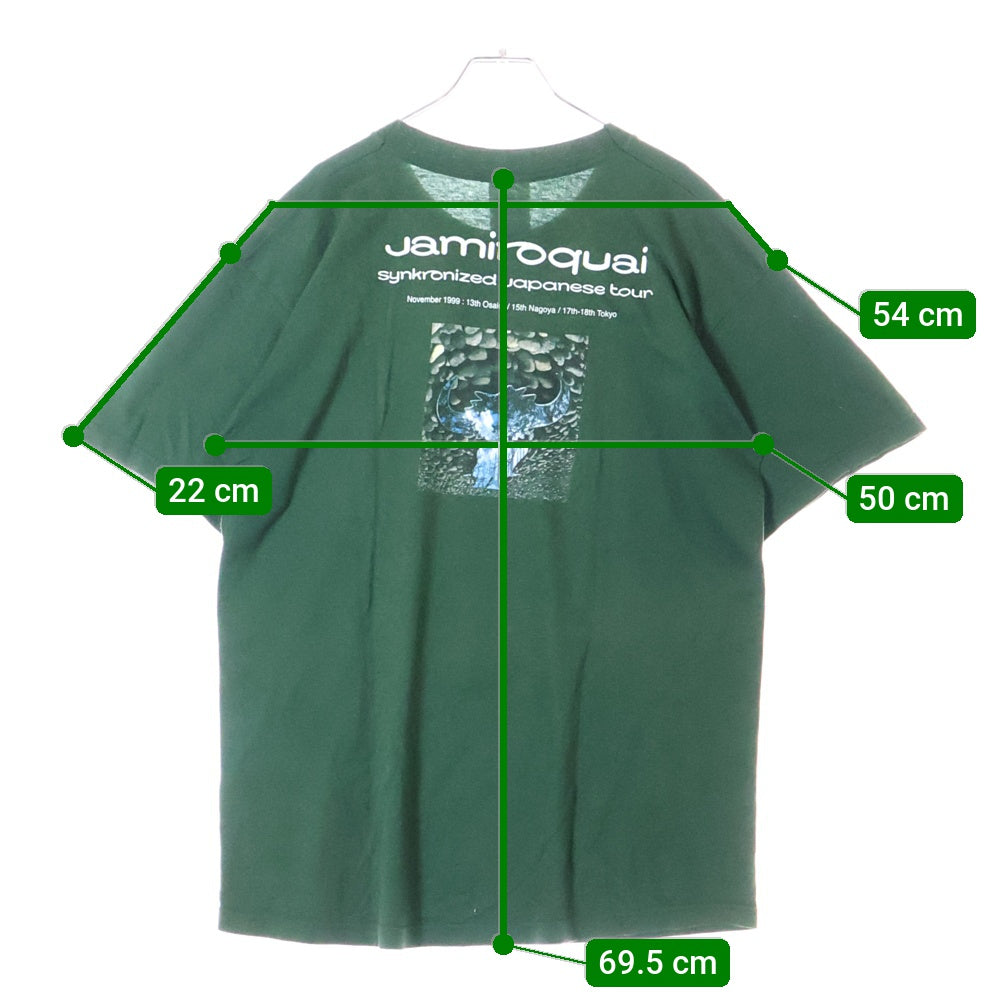 VINTAGE(ヴィンテージ) 90s Jamiroquai synkronized JAPAN tour 1999 ジャミロクワイ シンクロナイズド Tシャツ グリーン
