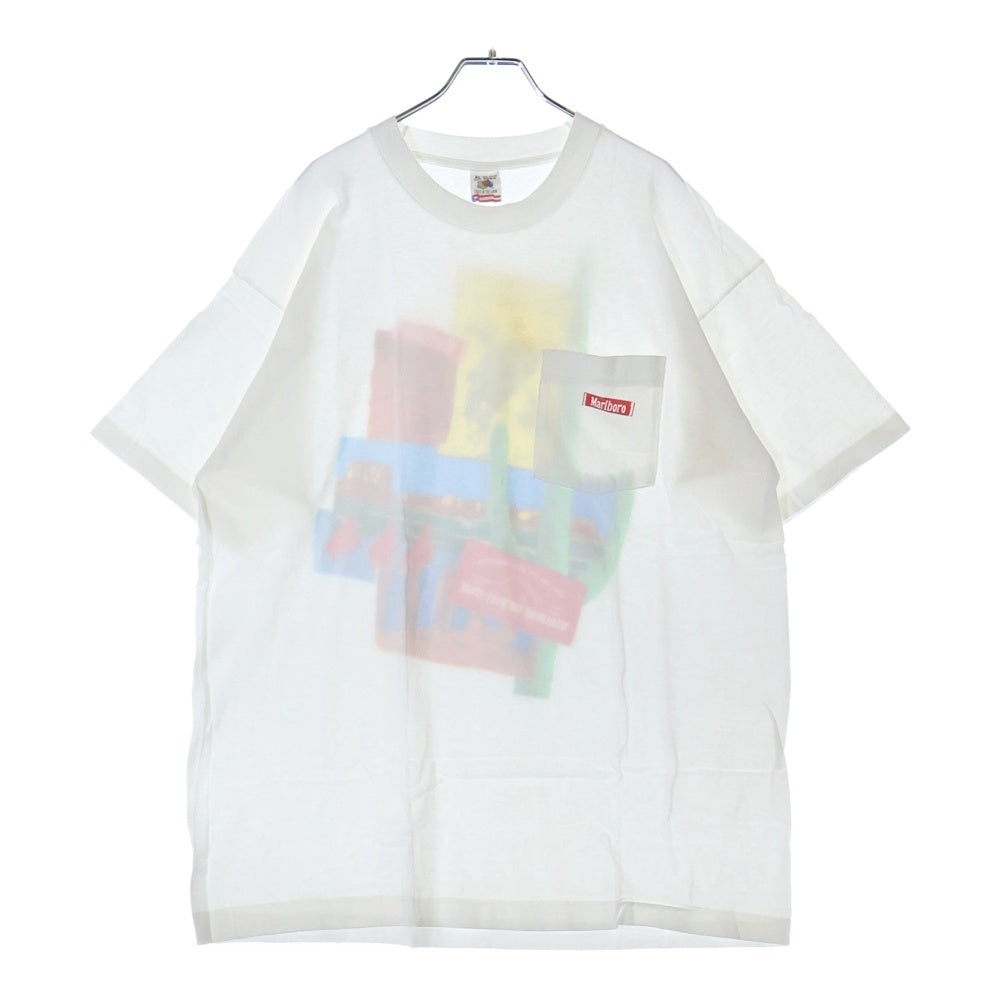 VINTAGE(ヴィンテージ) 90s MARLBORO COWBOY バックプリント ポケット 半袖Tシャツ カットソー ホワイト