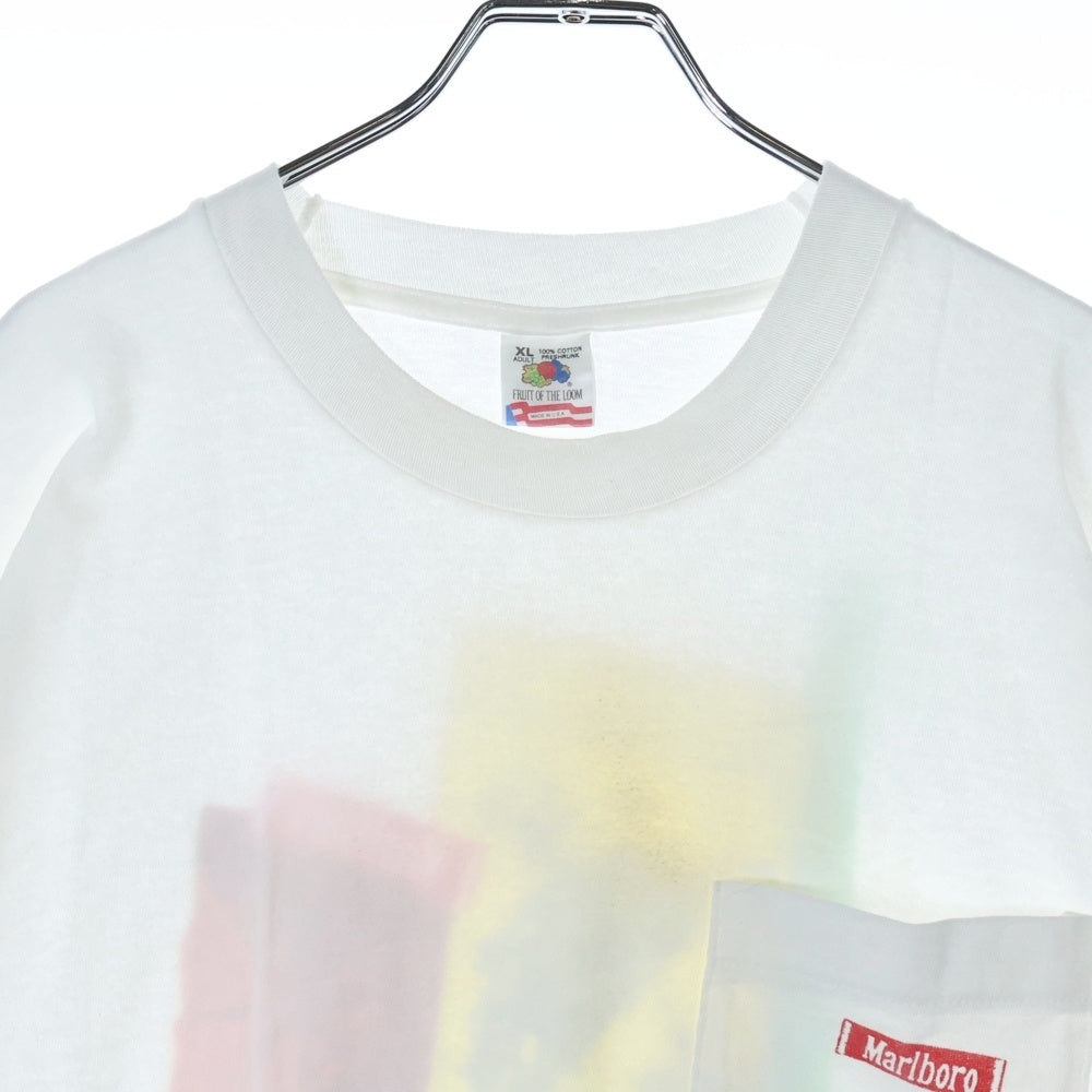 VINTAGE(ヴィンテージ) 90s MARLBORO COWBOY バックプリント ポケット 半袖Tシャツ カットソー ホワイト