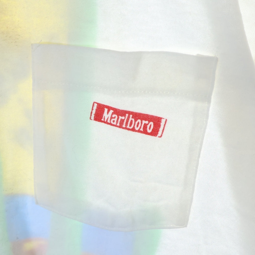 VINTAGE(ヴィンテージ) 90s MARLBORO COWBOY バックプリント ポケット 半袖Tシャツ カットソー ホワイト