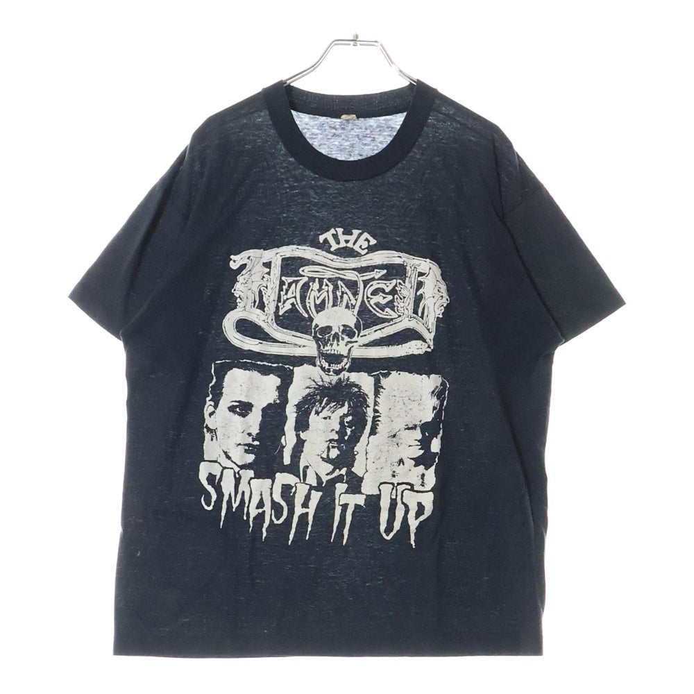 VINTAGE(ヴィンテージ) 70-80s THE DAMNED THE SMASH IT UP ダムド 半袖Tシャツ カットソー ブラック