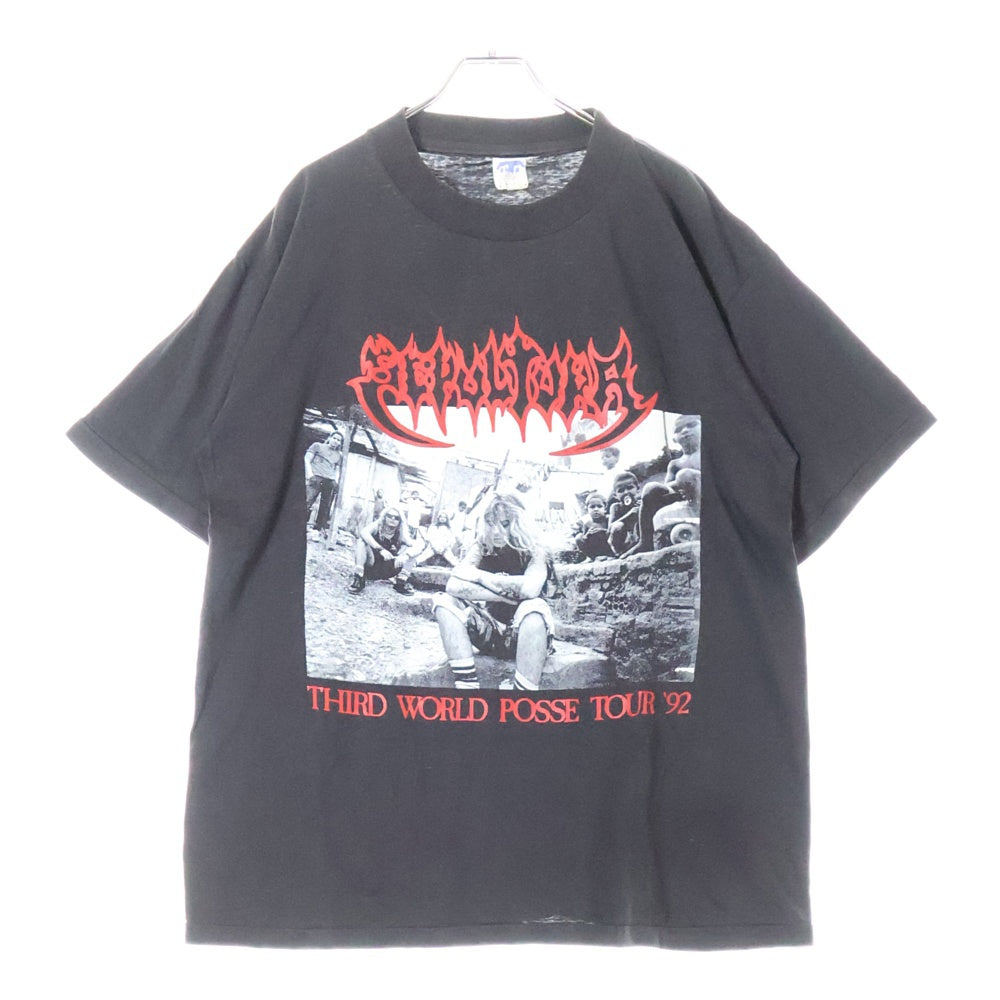 VINTAGE(ヴィンテージ) 90s SEPULTURA THIRD WORLD POSSE TOUR 1992 セパルトゥラ ツアー 半袖Tシャツ カットソー ブラック